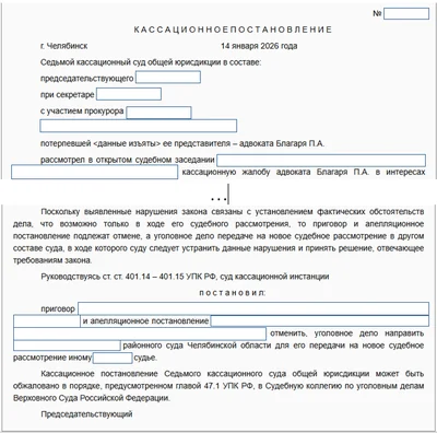 Адвокат в кассации по уголовному делу Челябинск
