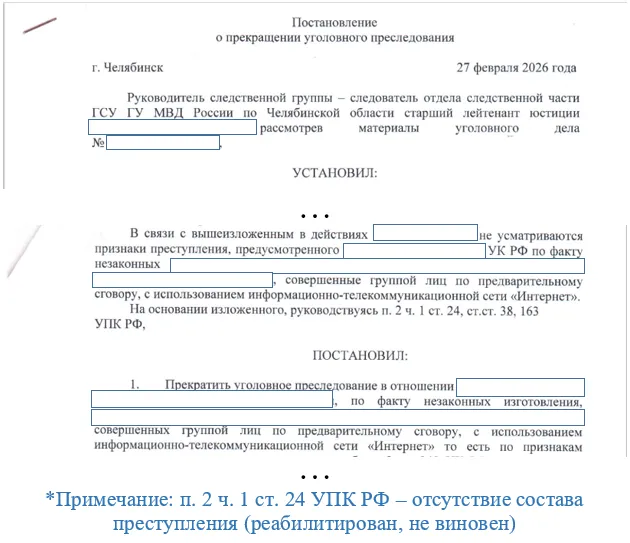 Прекращение уголовного преследования при подозрении в групповом преступлении